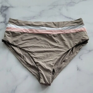 NWOT Radio Fiji Stripe high waisted cheeky swim bikini bottom